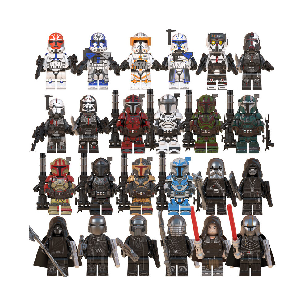 Photos - Action Figures / Transformers 24pcs/set Star Wars Minifigures Reloading Mandalorian Technician Quasi-star Rexroth Ride Assembled Building Block Figures To