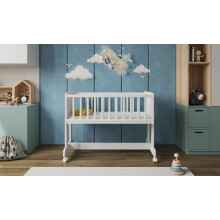(White) SmartCrib | Smart 6in1 Bedside Crib 90x40cm with Aloe Vera Quilted mattress