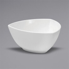 Buffalo F8010000765 Ware Triangular Porcelain Bowl, Bright White