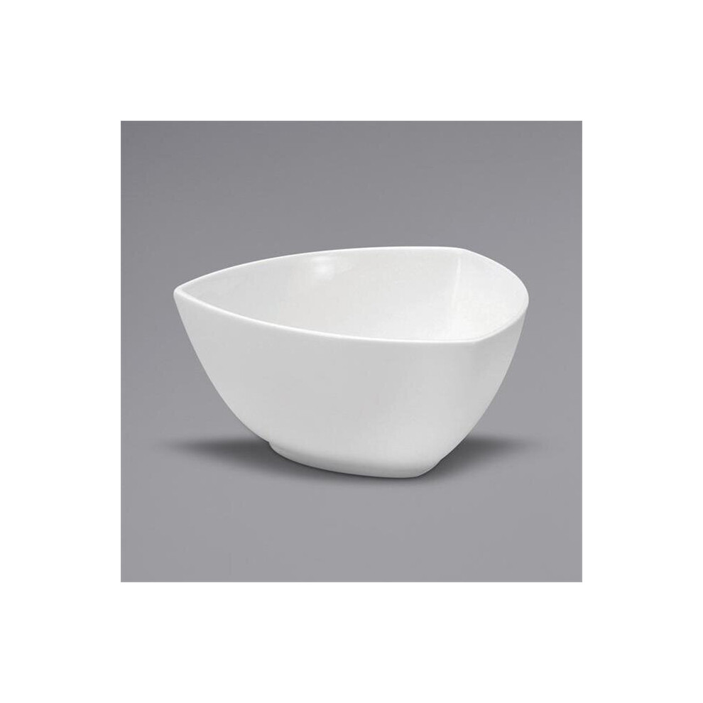 Buffalo F8010000765 Ware Triangular Porcelain Bowl, Bright White