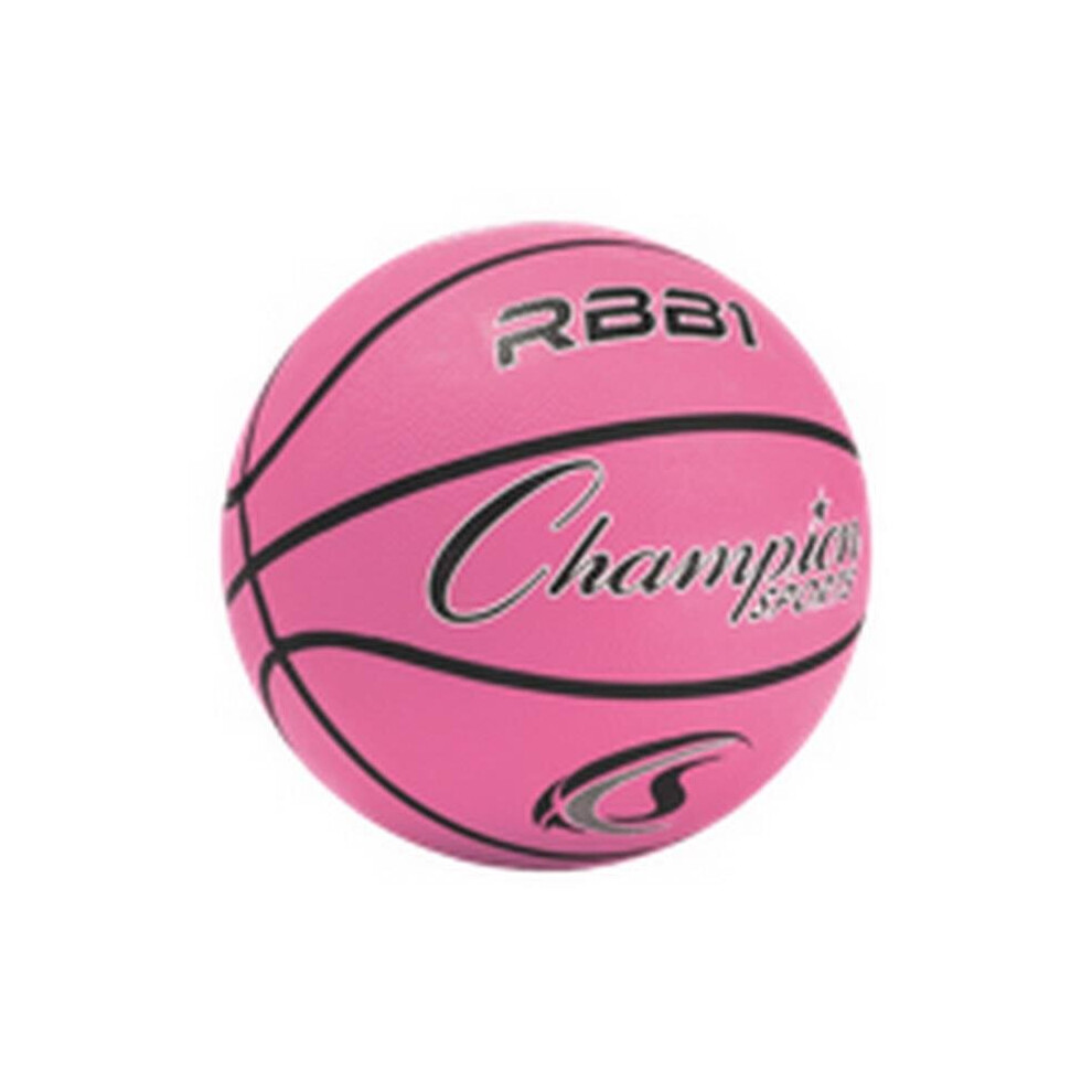 Champion Sports RBB1PK Rubber Basketball, Pink - Size 7