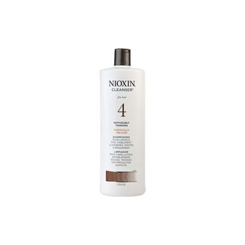 NIOXIN by Nioxin SYSTEM 4 CLEANSER FOR FINE CHEMICALLY ENHANCED NOTICEABLY THINNING HAIR COLOR SAFE 33.8 OZ (PACKAGING MAY VARY) For Anyone