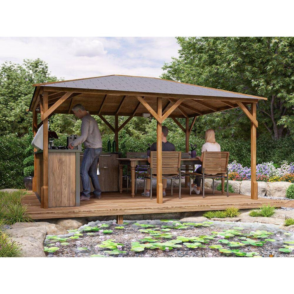 Permanent Gazebo - Utopia 430 Gazebo W4.0m x D3.0m - Dunster House