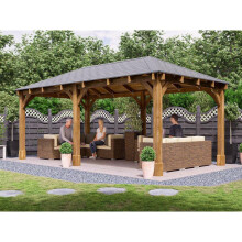 Leviathan Garden Gazebo W6.0m x D3.2m Heavy Duty DIY - Dunster House