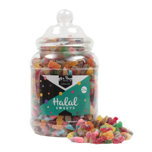 (Large Jar 1700gm) Halal Sweets Fizzy Mix Tangy Novelty Gift Jar