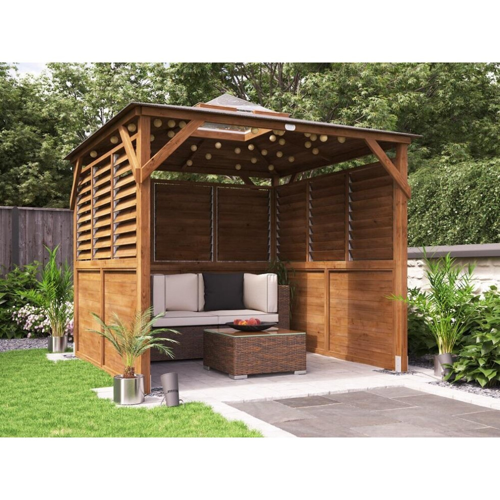 Gazebo - Erin Gazebo - Half Height Solid Wall, Half Louvre