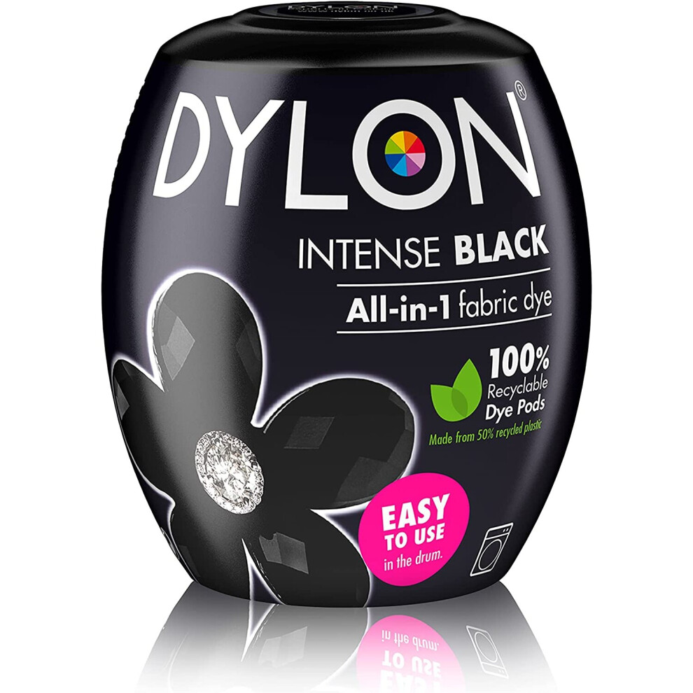 Dylon Washing Machine Fabric Dye Pod Intense Black, 350g