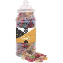 (Medium Jar 700gm) Fizzy Mix Sweets Tangy Novelty Gift Jar