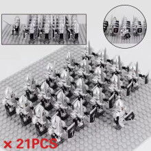 (Gondor Soldiers 4) Lord of the Rings" Army Knights Gondor Soldiers Building Blocks People Armored Military Battlefield Combination Toys