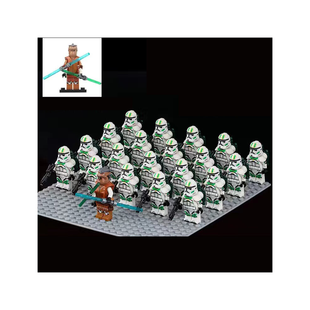 (Star Wars-Set 3) Star Wars Collection Toys Action Mini Figures Fit Lego Sets+Base