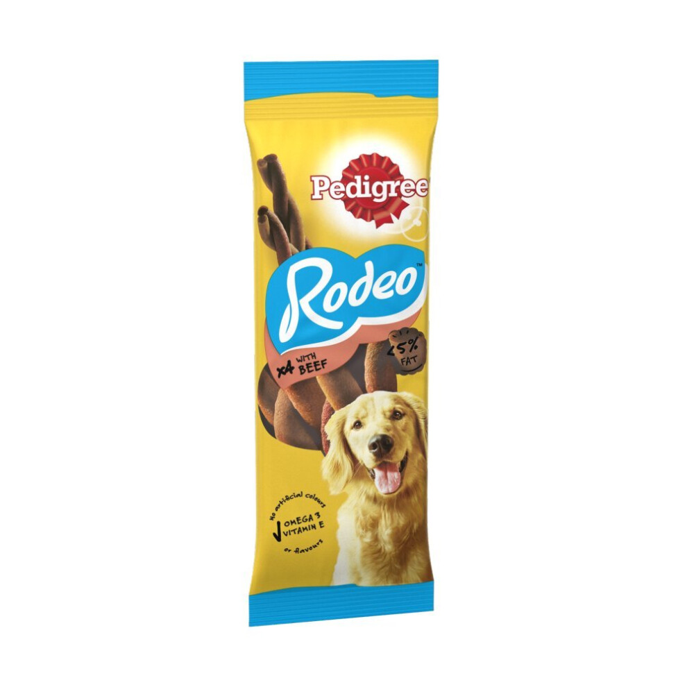 Pedigree Rodeo Adult Dog Treats Beef 4 Sticks 70g (Pack of 20)