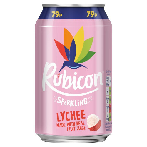 Rubicon Rubicon Sparkling Lychee Juice Drink 330ml (Pack of 24) 2
