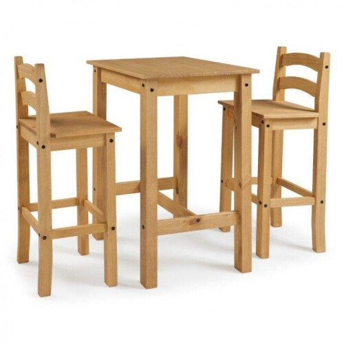 Mercers Furniture Corona Bistro Set Dining Kitchen Breakfast Bar Wooden Pine 1
