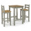 Mercers Furniture Corona Grey Bistro Table 2 Barstools Set Tall High Kitchen Breakfast Bar 2