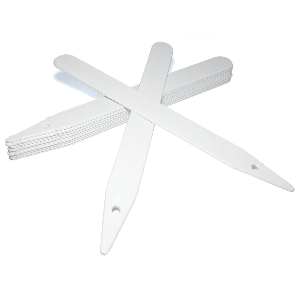 (8" 20cm x 50, White) Elixir Gardens Stick In Plastic Plant Labels / Tags | Various Sizes and colours available | Qty's 50 - 1000