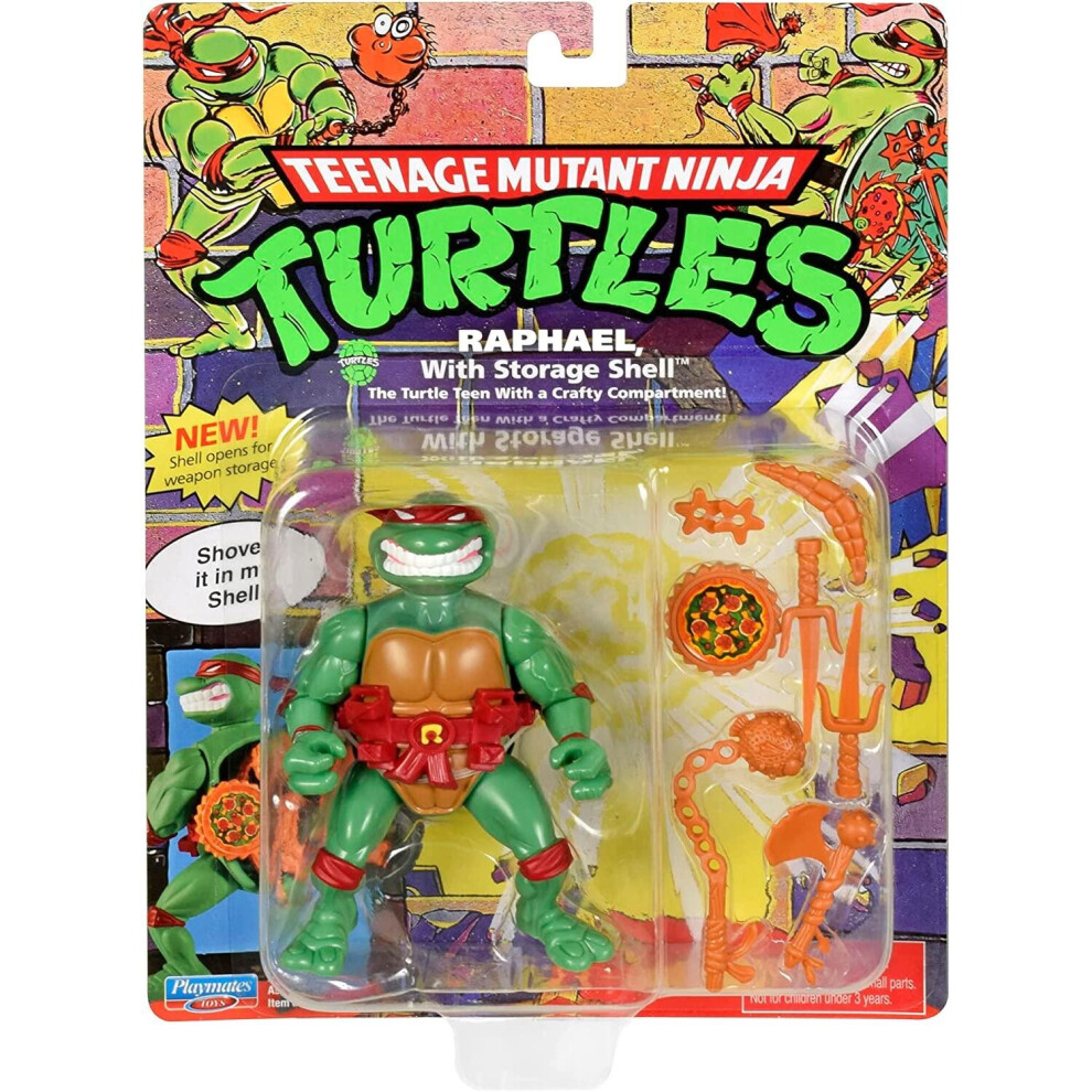 Teenage Mutant Ninja Turtles RAPHAEL Classic Retro Figure With Storage Shell