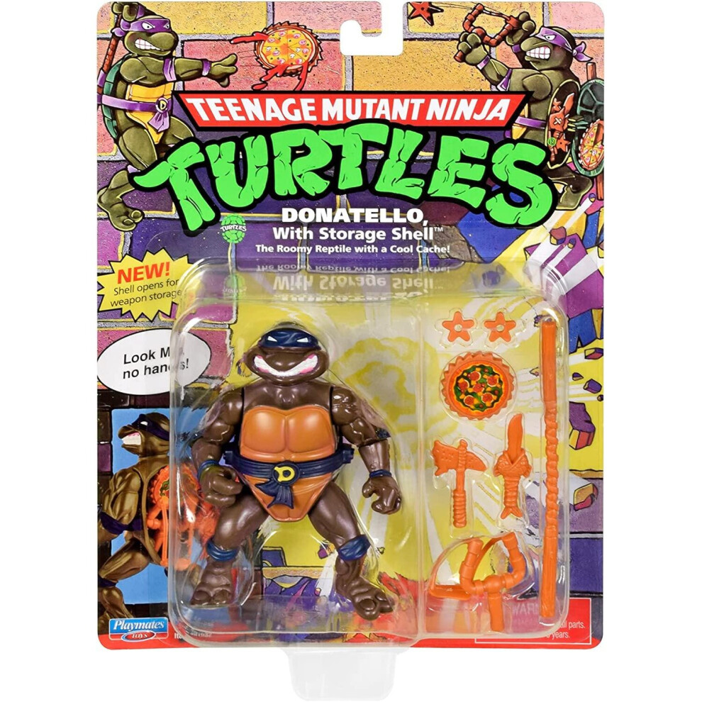 Teenage Mutant Ninja Turtles DONATELLO Classic Retro Figure With Storage Shell