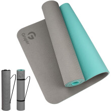 (Graphite Grey/Turquoise Surf) Premium Yoga Mat for Pilates Gym Exercise 183x61cm