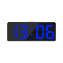 (Blue) Anti-disturb Funtion LED Clocks Digital Alarm Clock Voice Control Teperature