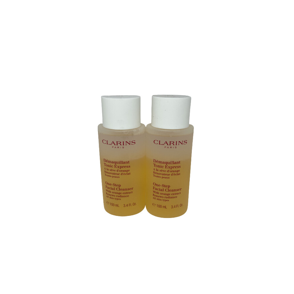 Clarins Facial Cleanser  One-Step With Orange Extract 100ml x 2