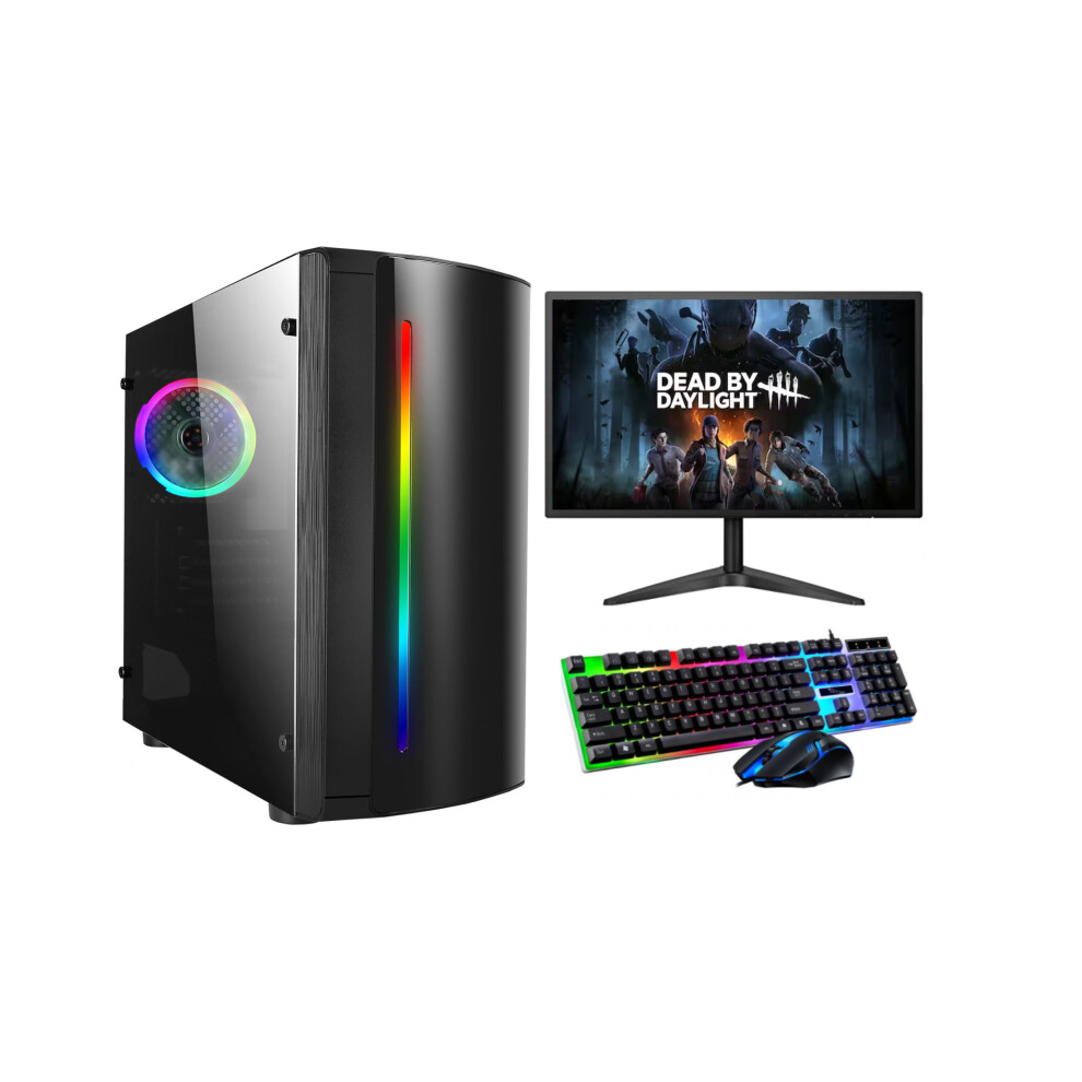 FCS Gaming PC Computer Bundle Intel Quad Core i5 16GB 1TB 2GB GT 730 Win10