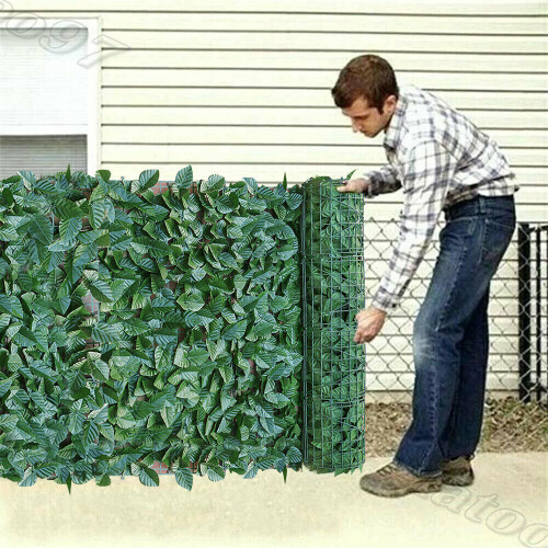 3M Artificial Ivy Leaf Hedge Wall Fence Roll Balcony Screening Fake 2