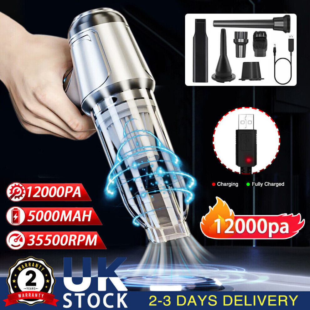 Wet/Dry Cordless Car Vacuum Cleaner Powerful Strong Suction Handheld 914207795105