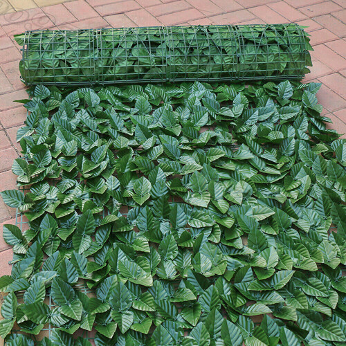 3M Artificial Ivy Leaf Hedge Wall Fence Roll Balcony Screening Fake 1