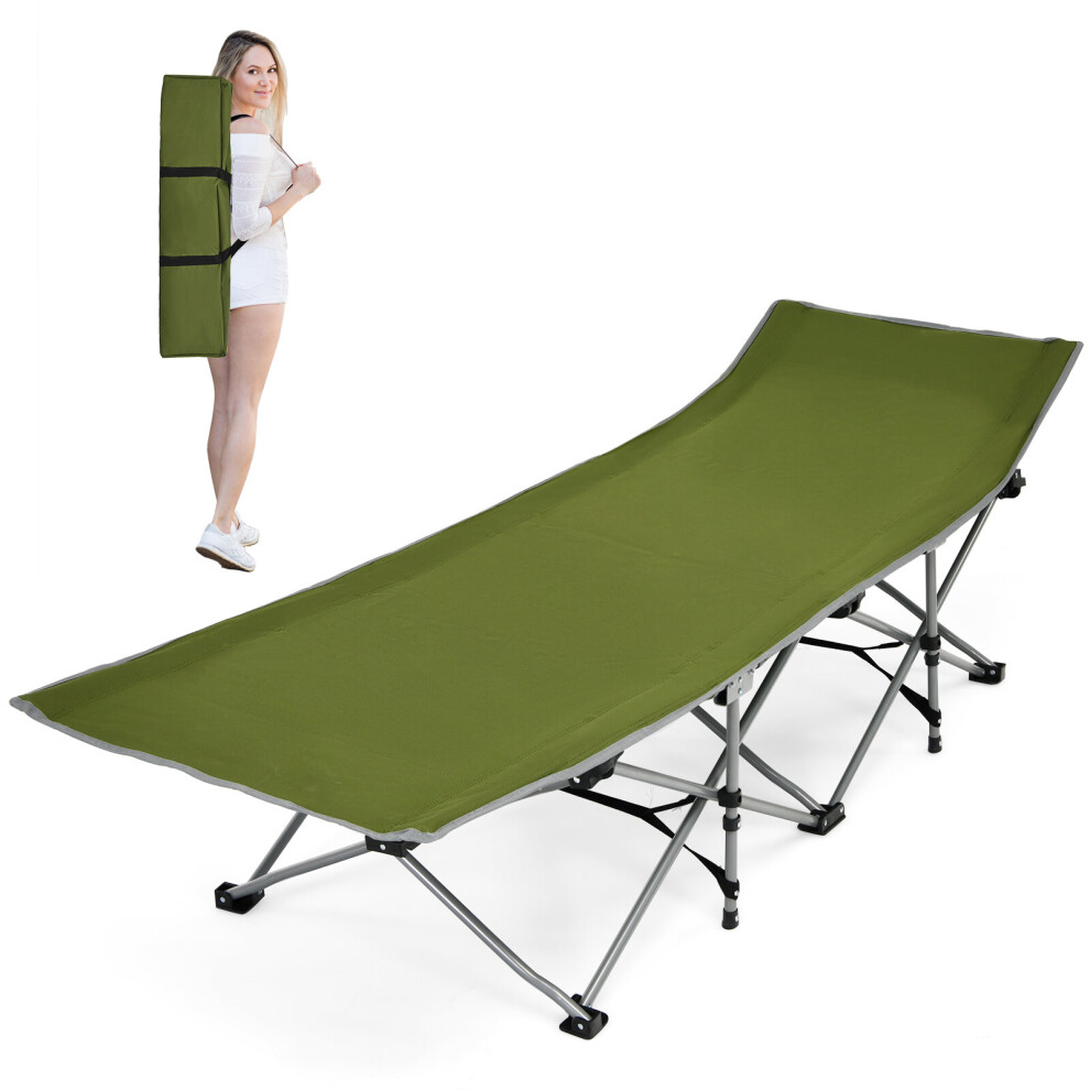 Folding Camping Cot Heavy-Duty Outdoor Cot Bed Portable Sleeping Cot