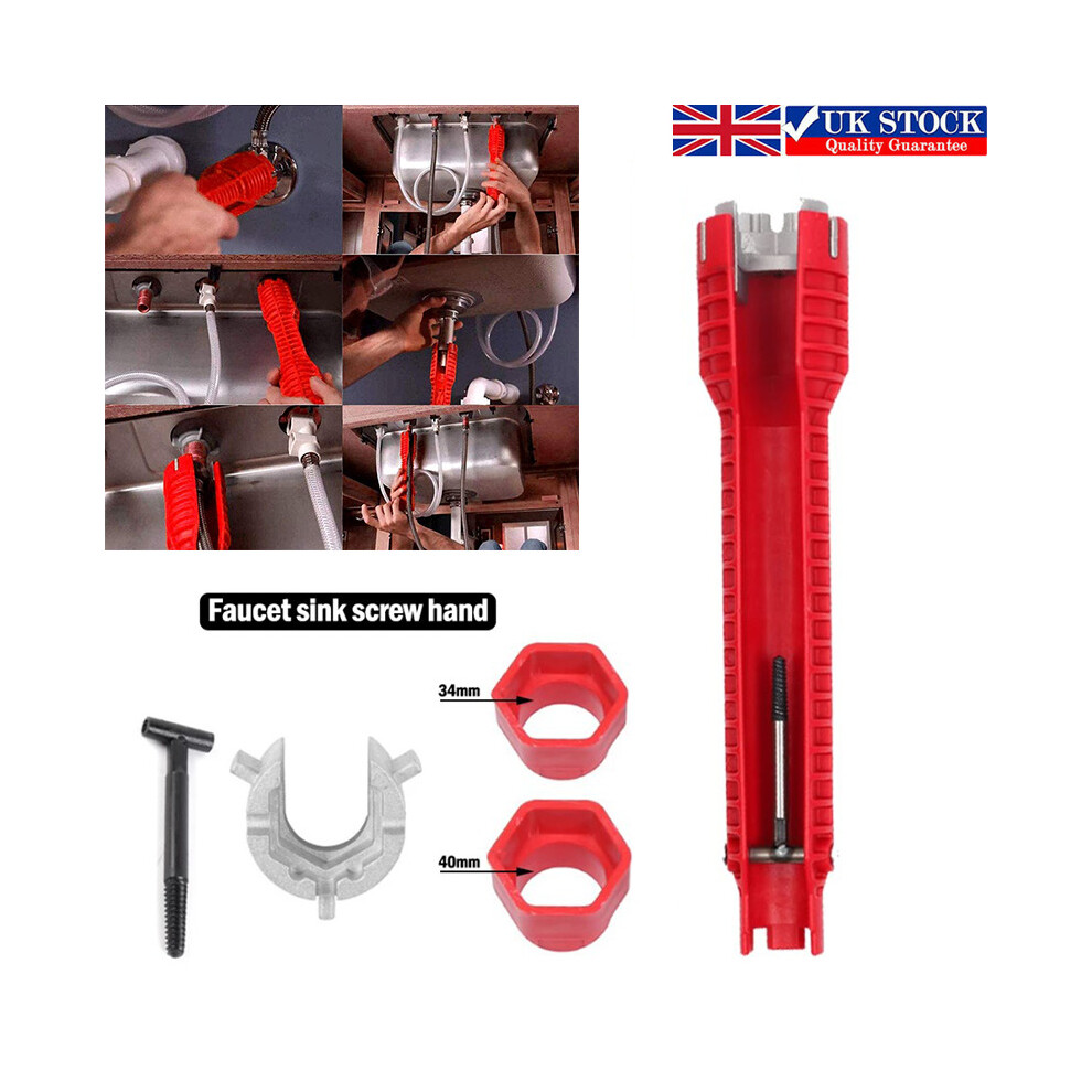 8 In 1 Multifunction Faucet Sink Installer Wrench Plumbing Pipe Spanner 914207795006