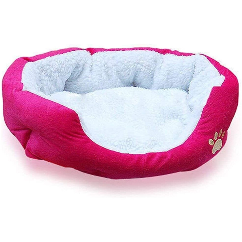 ( Pink) Pet Dog Cat Calming Bed Comfy Puppy Kitten Warm Fluffy Bed Mattress