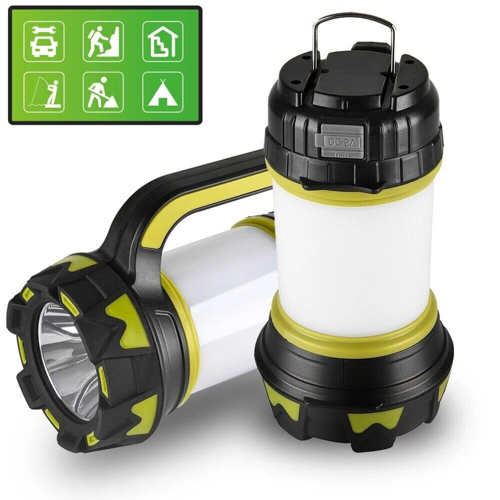 Rechargeable LED Torch Camping Light with Power Bank Outdoor Lantern