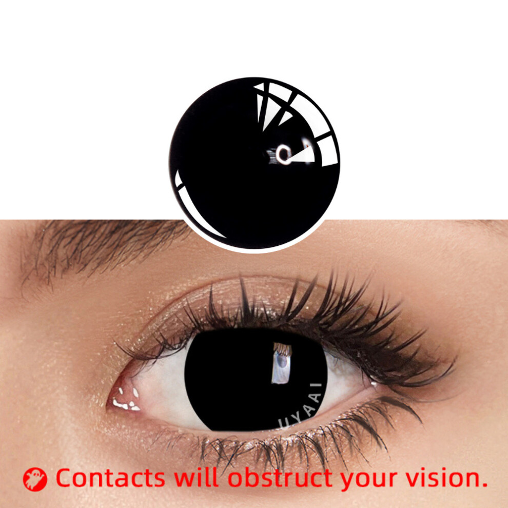 (Black) NEW'C Colorful Contact Lenses Anime Cosplay Eye Lenses