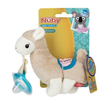 Nuby 2362506 Natural Cherry Shape Nuby Plush Llama Pacifinder Baby Teether, Case of 12