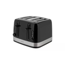 Cookworks Illuminated 4 Slice Toaster - Black - Refurbished