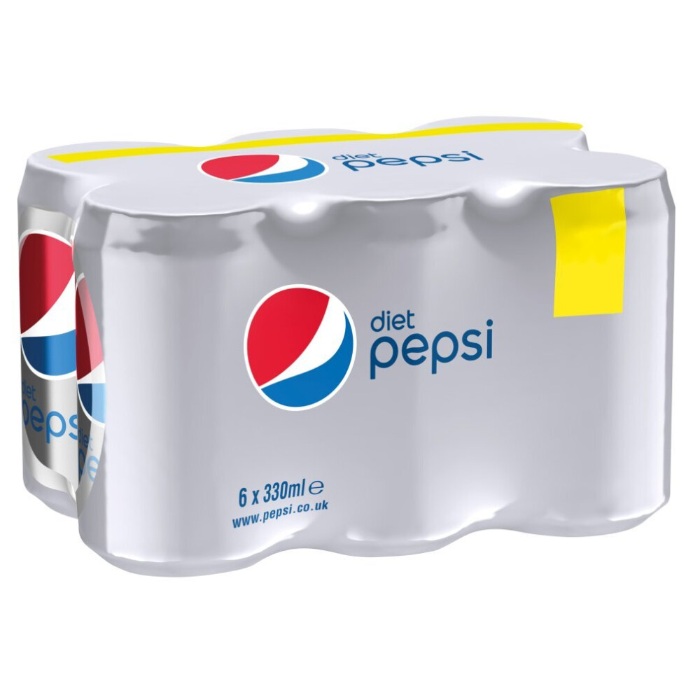 Pepsi Cola Diet PMP Can 6 x 330ml (Pack of 4)