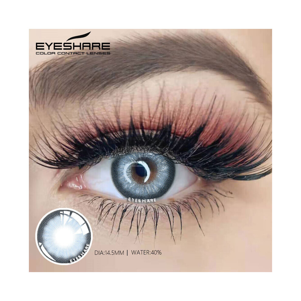 (SWAN-blue) 2Pcs Natural Colored Contact Lenses For Eyes Yearly Contact Lens