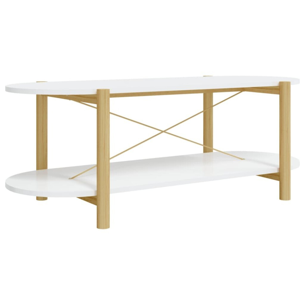 (white) vidaXL Coffee Table Engineered Wood Side Centre Accent Table Multi Colours