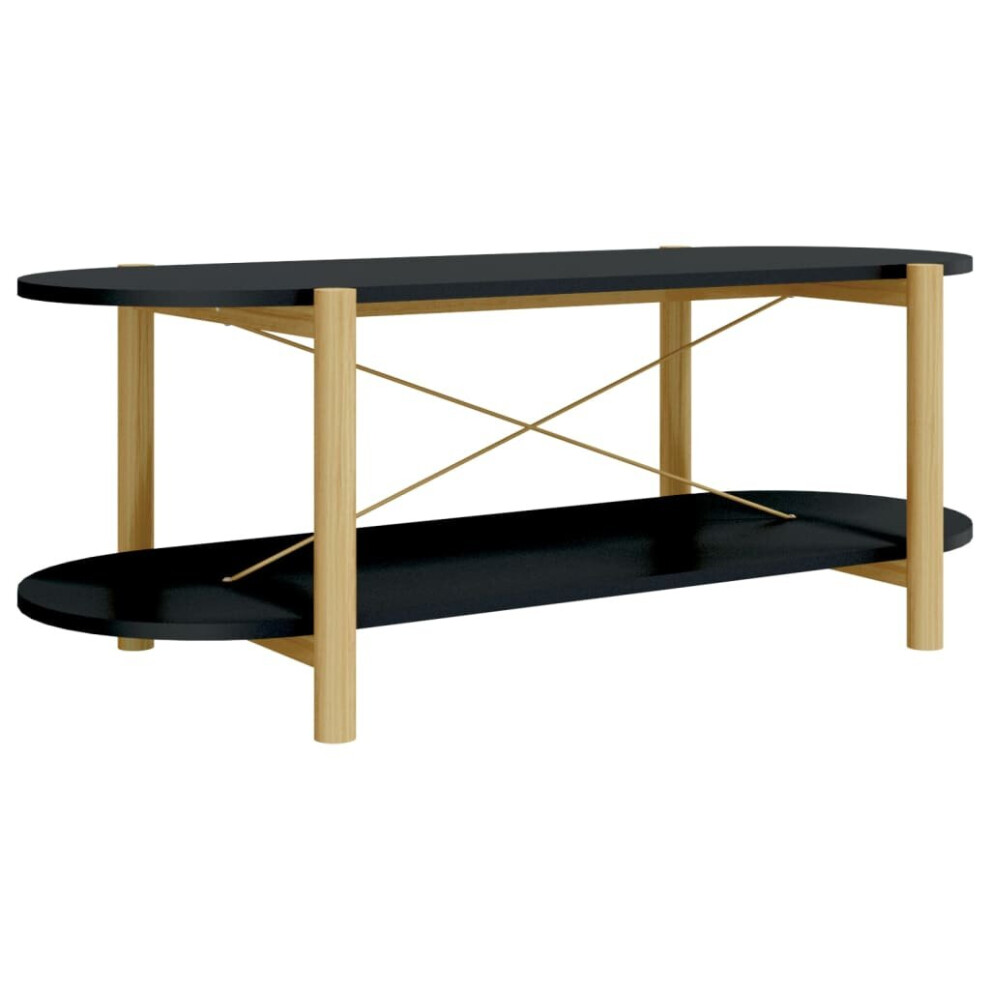 Vidaxl (Black) Coffee Table Engineered Wood Side Centre Accent Table Multi Colours