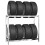 VidaXL vidaXL 2-Layer Tire Rack Silver Steel Workshop Storage Rack Warehouse Shelf 3