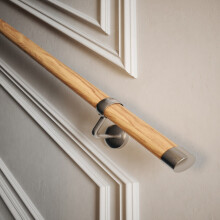 Rothley Wooden Handrail Kit in Oak Home Stairs Natural Banister 3.6m