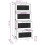 VidaXL (white) vidaXL Sideboard Storage Cabinet Cupboard Solid Wood Pine and Natural Rattan 4