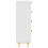 VidaXL (white) vidaXL Sideboard Storage Cabinet Cupboard Solid Wood Pine and Natural Rattan 6