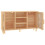 VidaXL (brown) vidaXL Sideboard Storage Cabinet Cupboard Solid Wood Pine and Natural Rattan 5