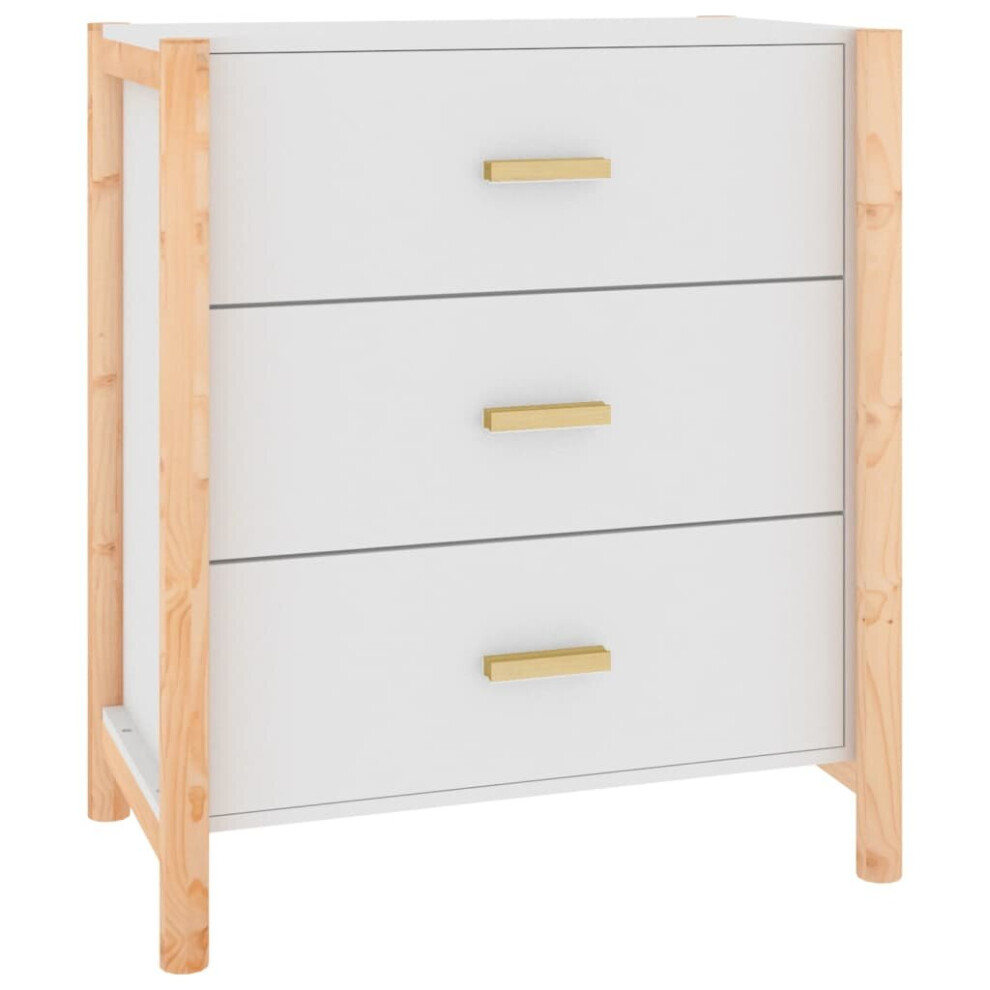 Vidaxl (White) Sideboard Storage Side Cabinet Cupboard Home Organiser Engineered Wood