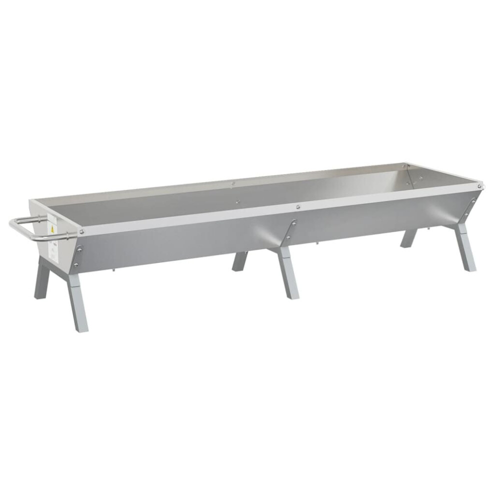 Vidaxl (158 X 42 X 31 Cm) Bbq Tray Silver Stainless Steel Drip Tray 118X42x30.5 Cm/158X42x31 Cm