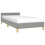 VidaXL (light grey, 3ft single) vidaXL Bed Frame with Headboard Mattress Foundation Upholstered Bed Fabric 3