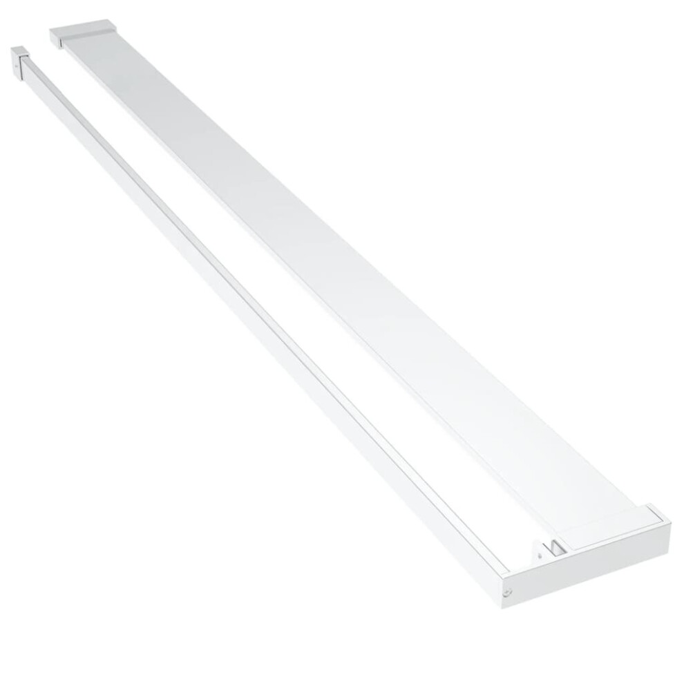 Vidaxl (Silver, 115 Cm) Shower Shelf For Walk-In Shower Wall Aluminium Multi Colours/Sizes