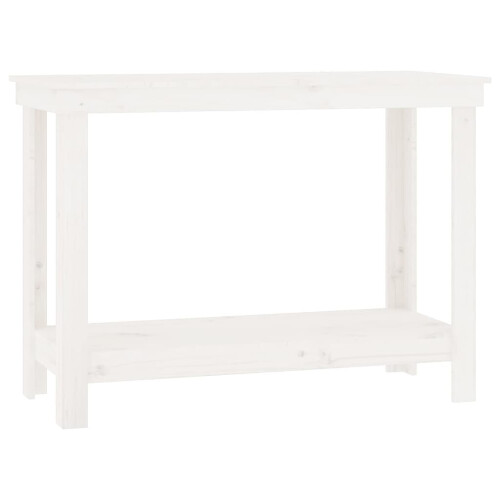 VidaXL (white, 110 x 50 x 80 cm) vidaXL Solid Wood Pine Work Bench Working Storage Table Multi Colours/Sizes 1
