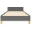 VidaXL (dark grey, 3ft single) vidaXL Bed Frame with Headboard Mattress Foundation Upholstered Bed Fabric 5